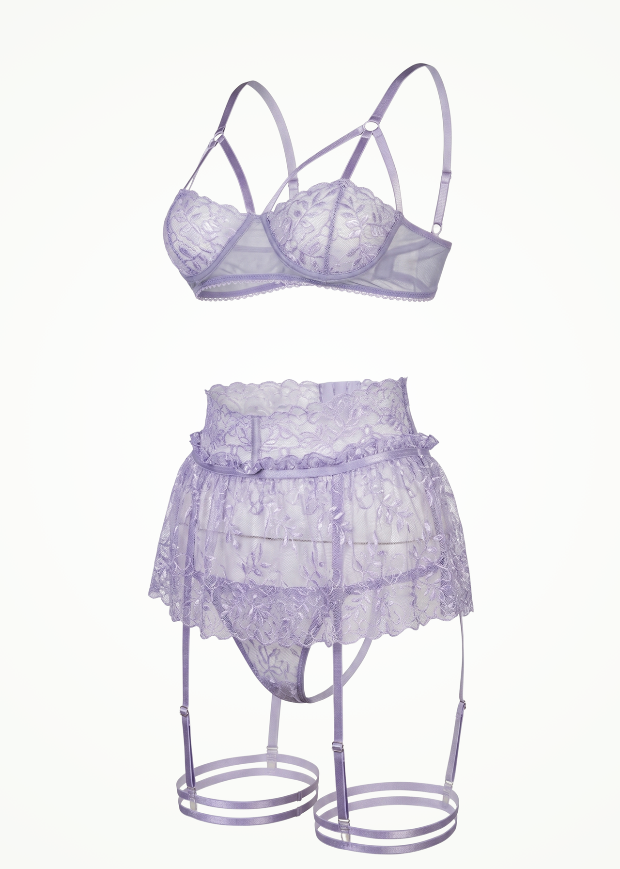 purple lace lingerie set
