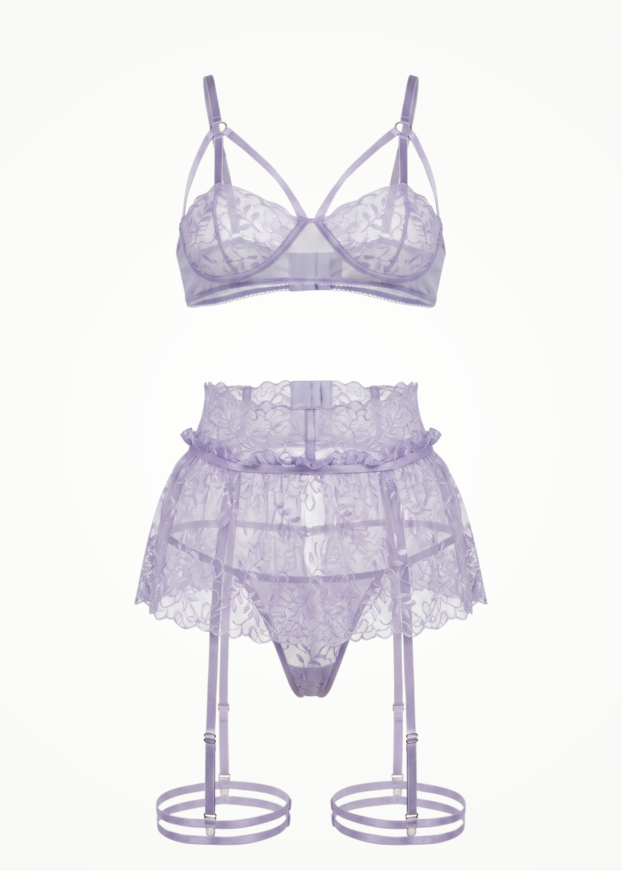 purple lace lingerie set