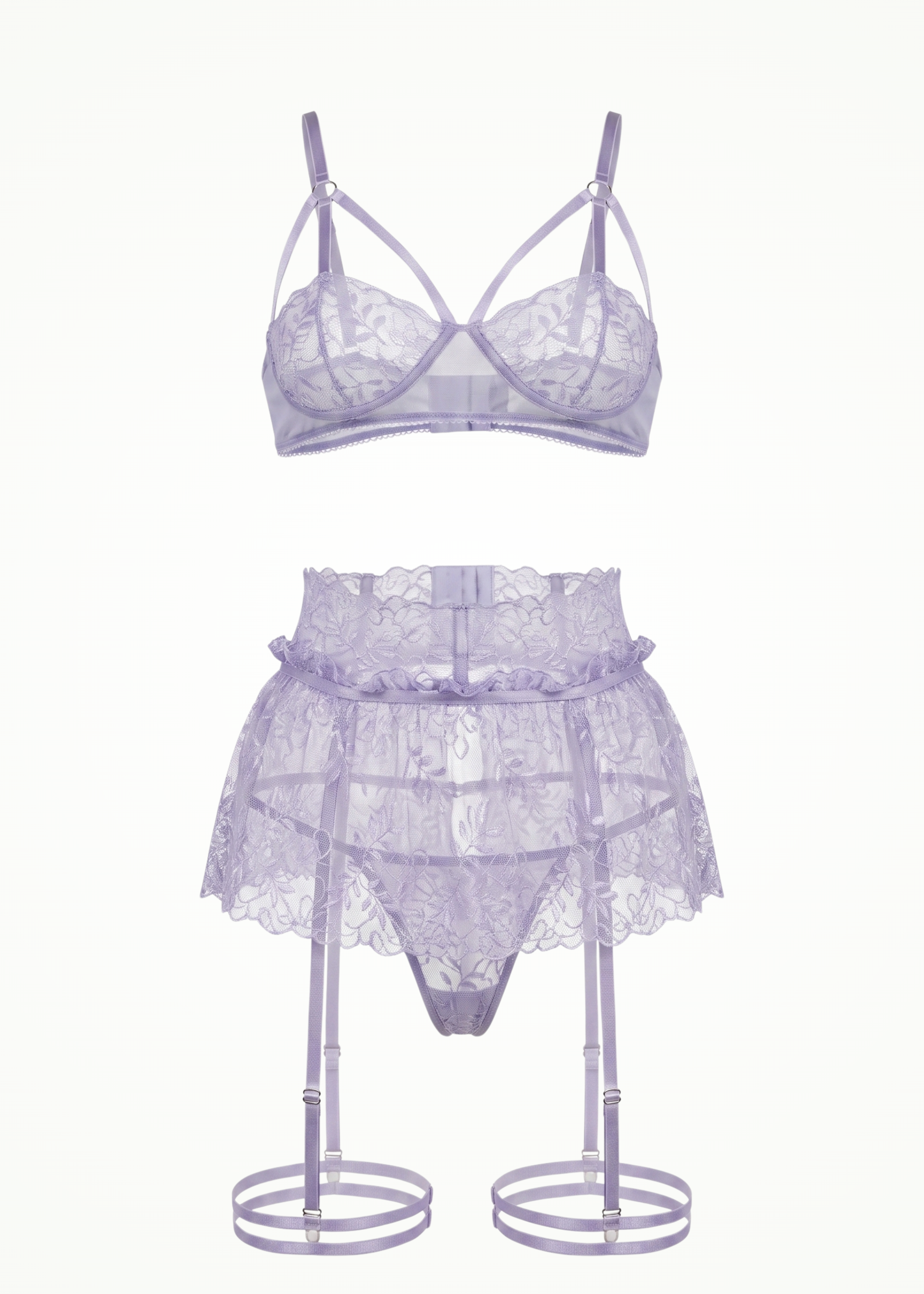 purple lace lingerie set
