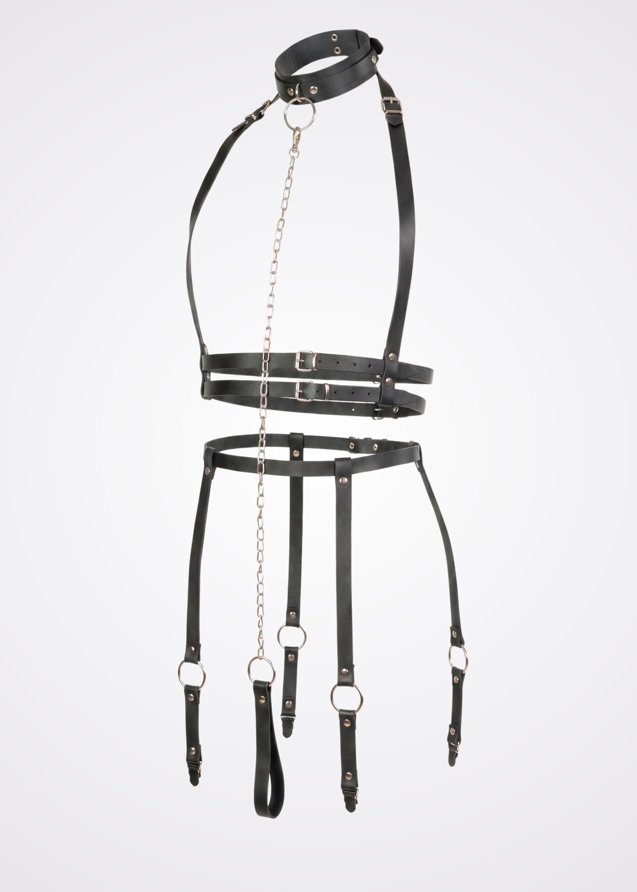 black body harness faux leather