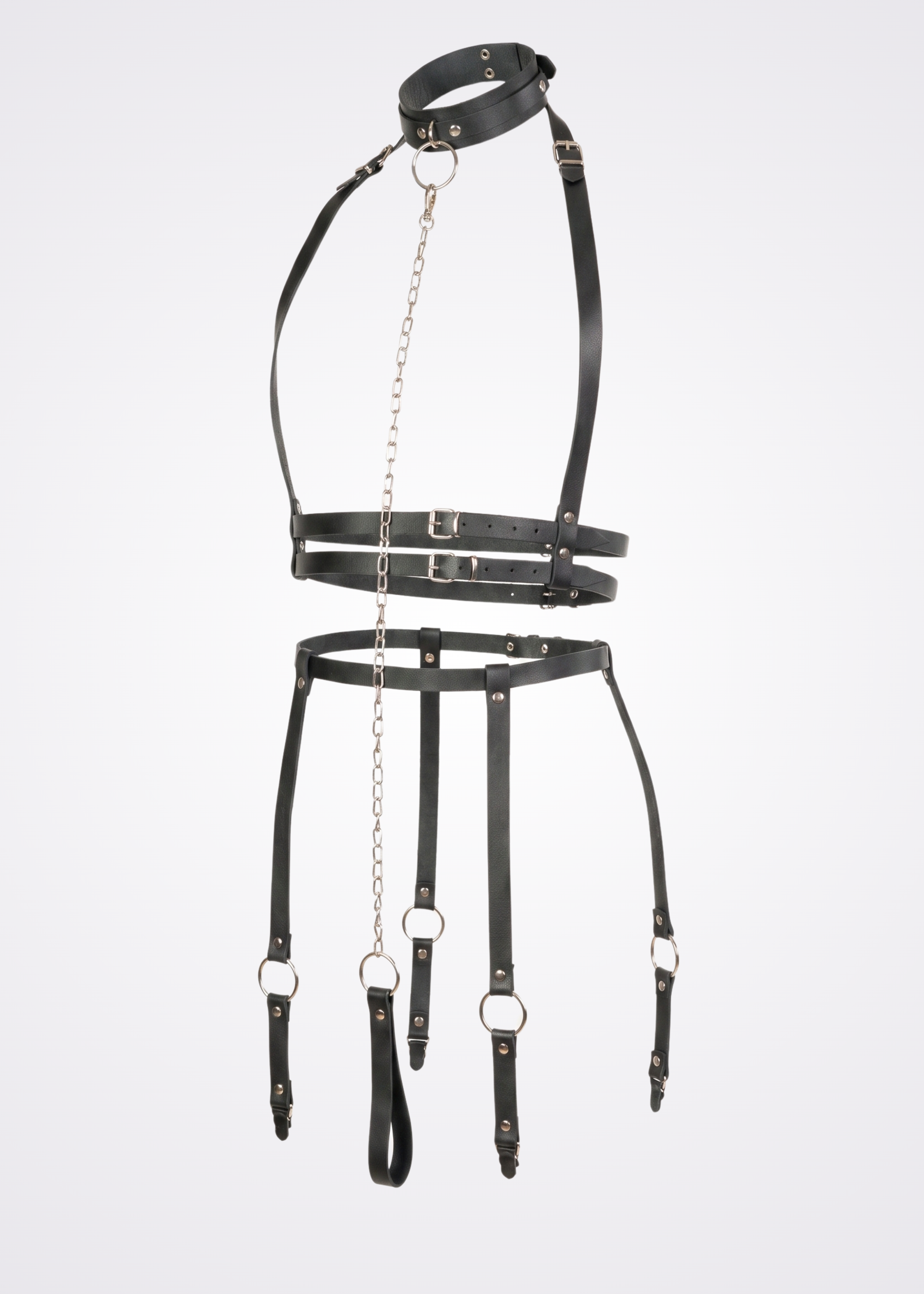 black body harness faux leather