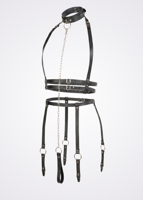 black body harness faux leather