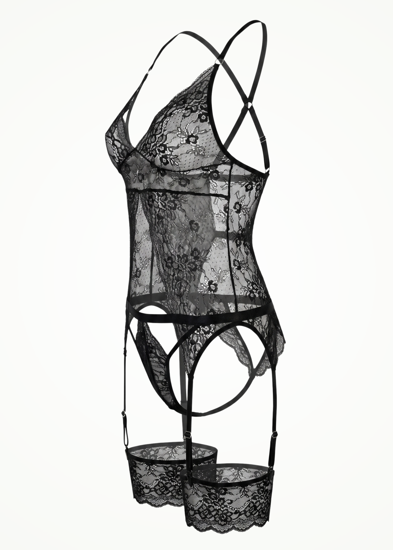 black lace lingerie set