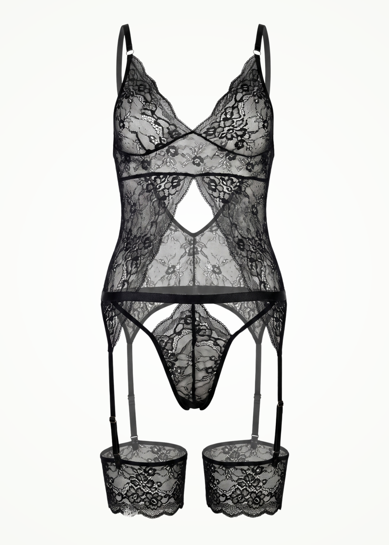 black lace lingerie set
