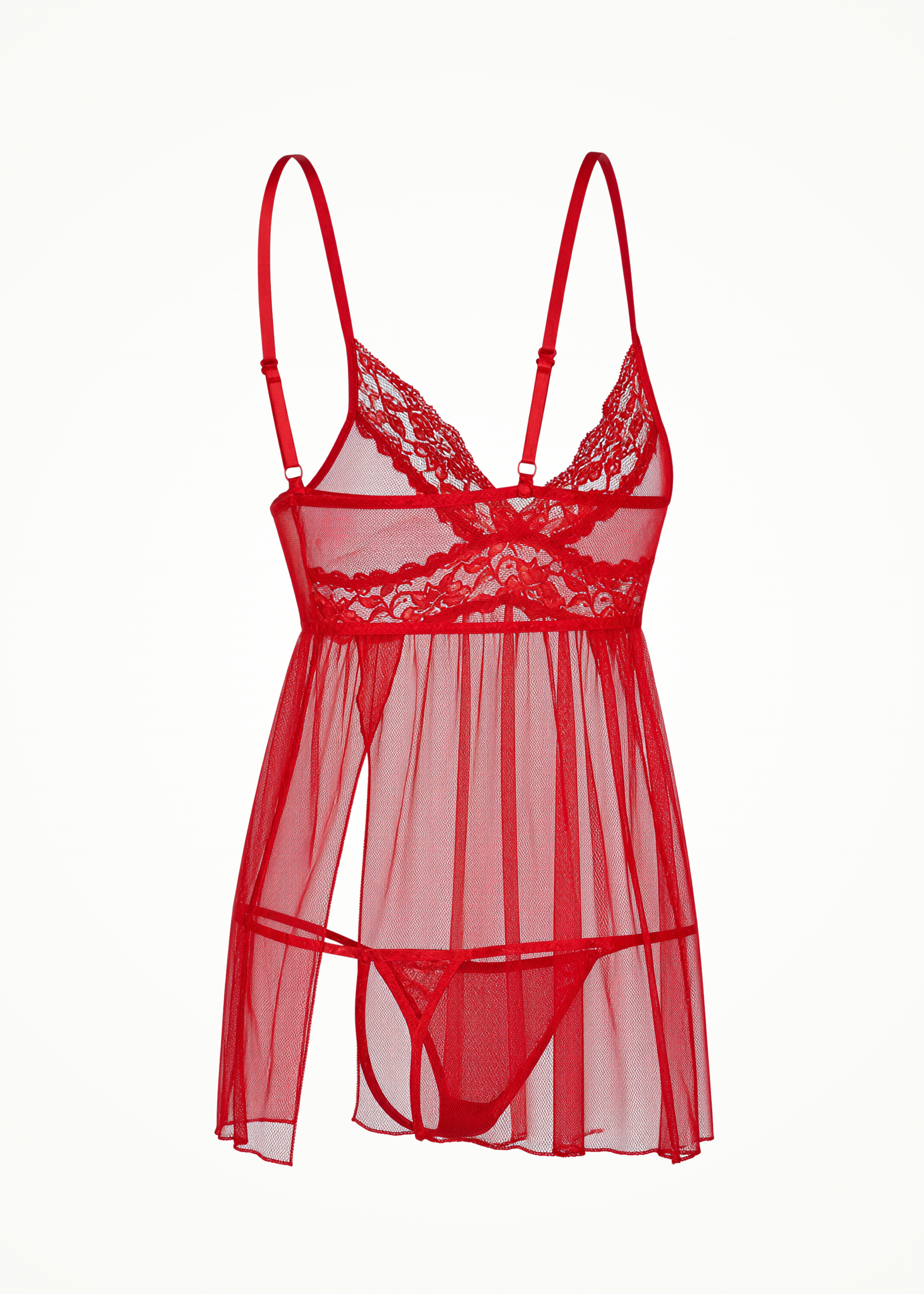 red lingerie set