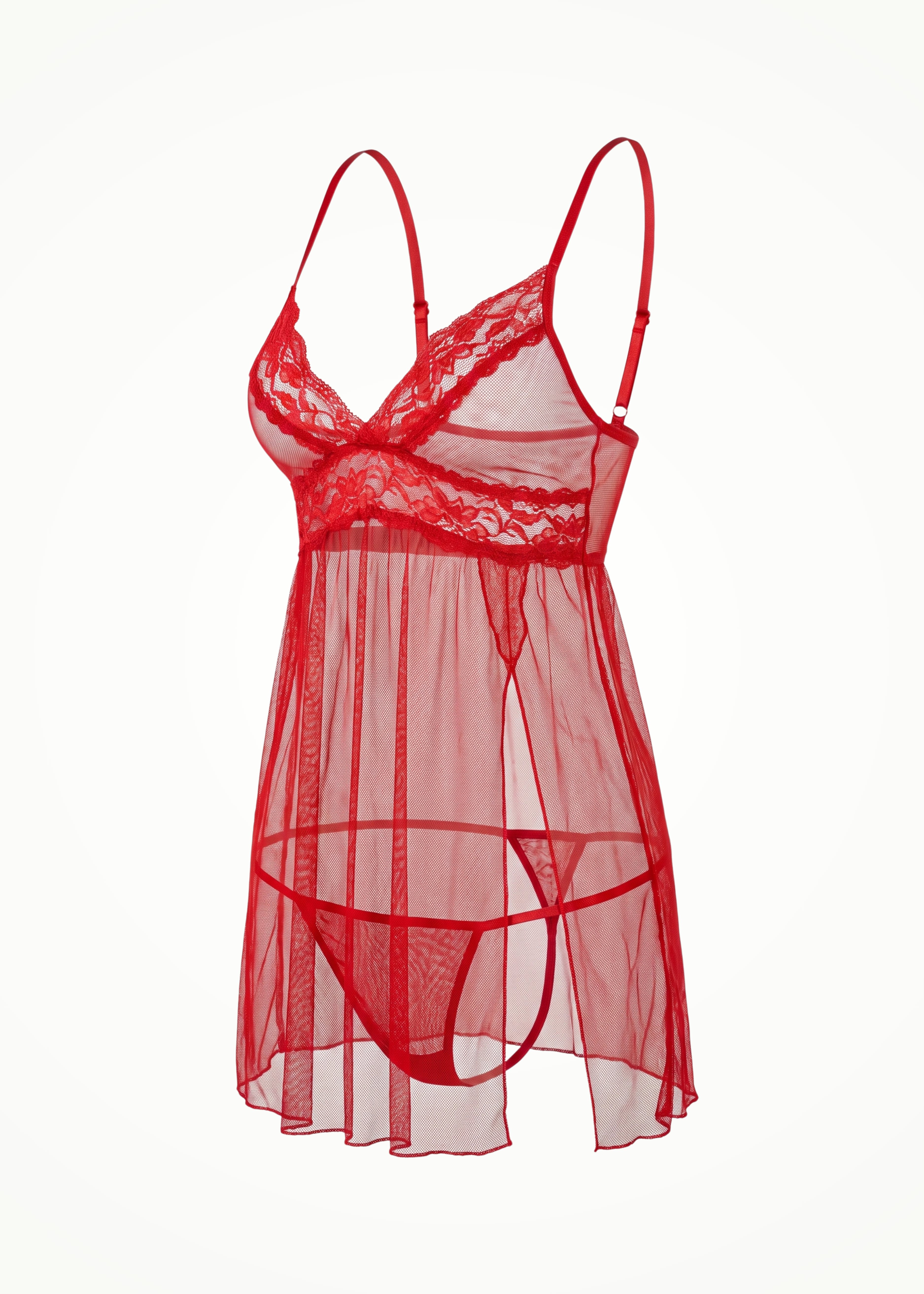 red lingerie set