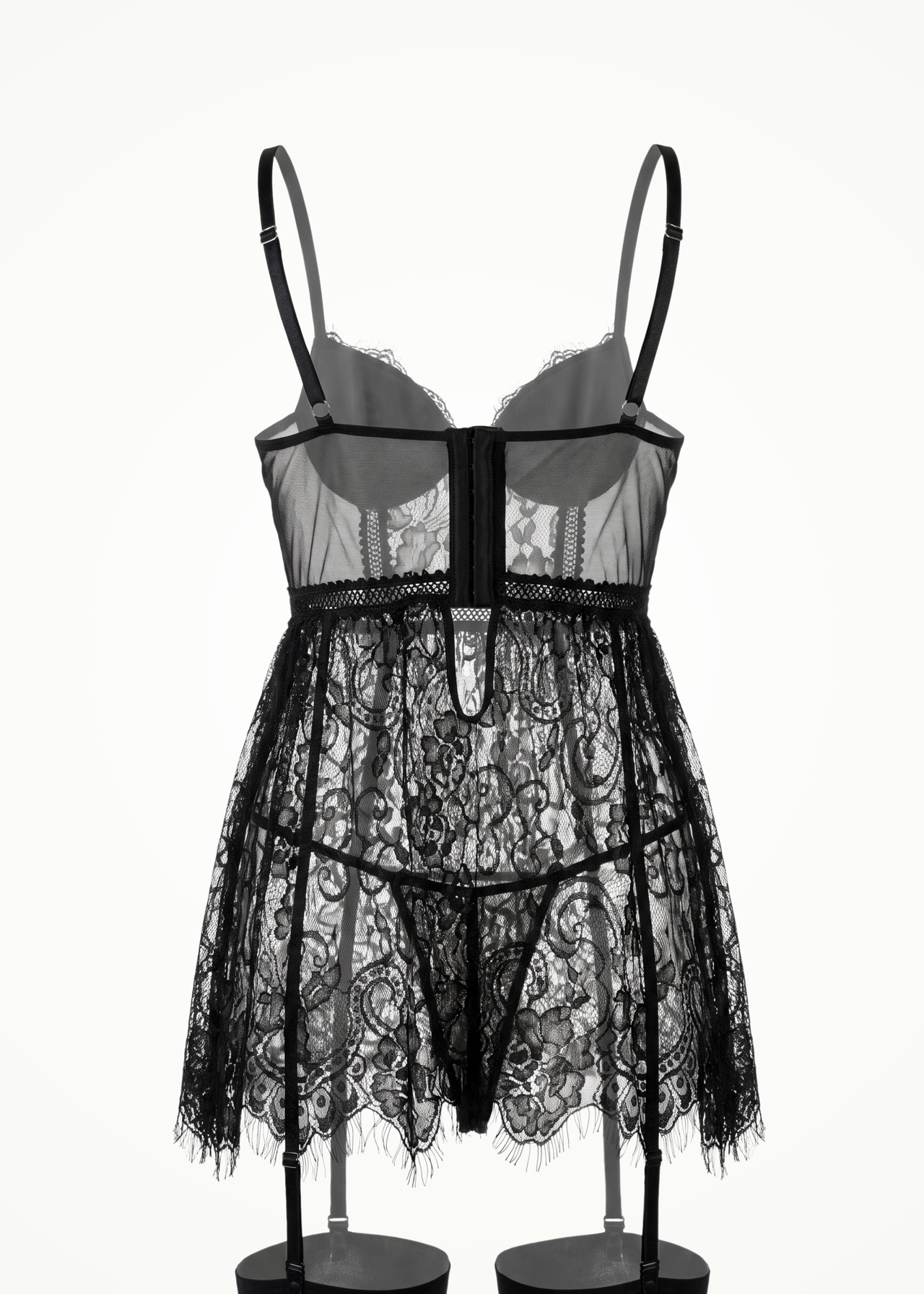 black lace lingerie set