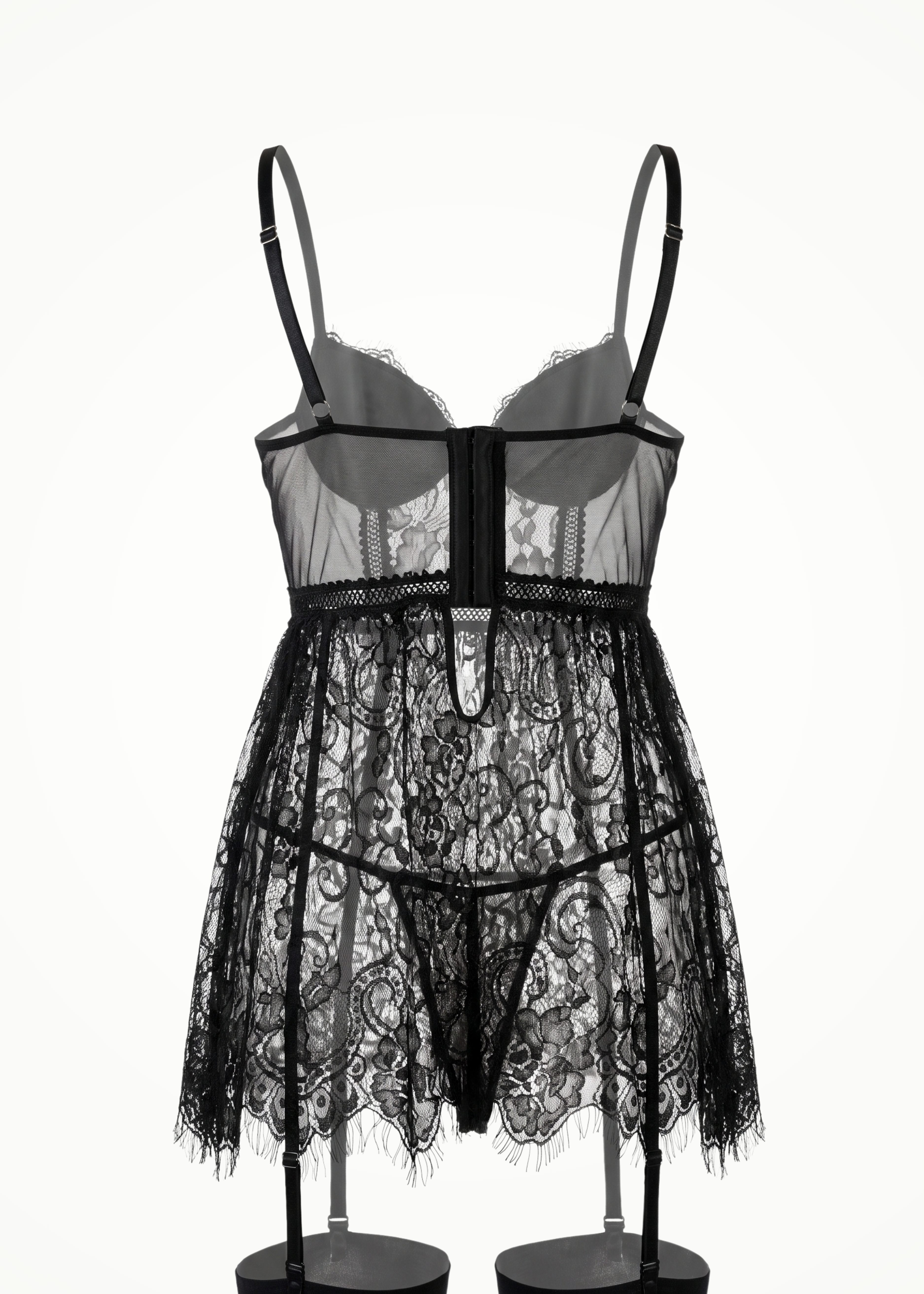 black lace lingerie set