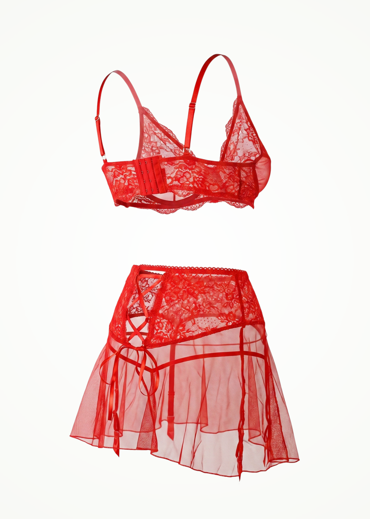 red lingerie set