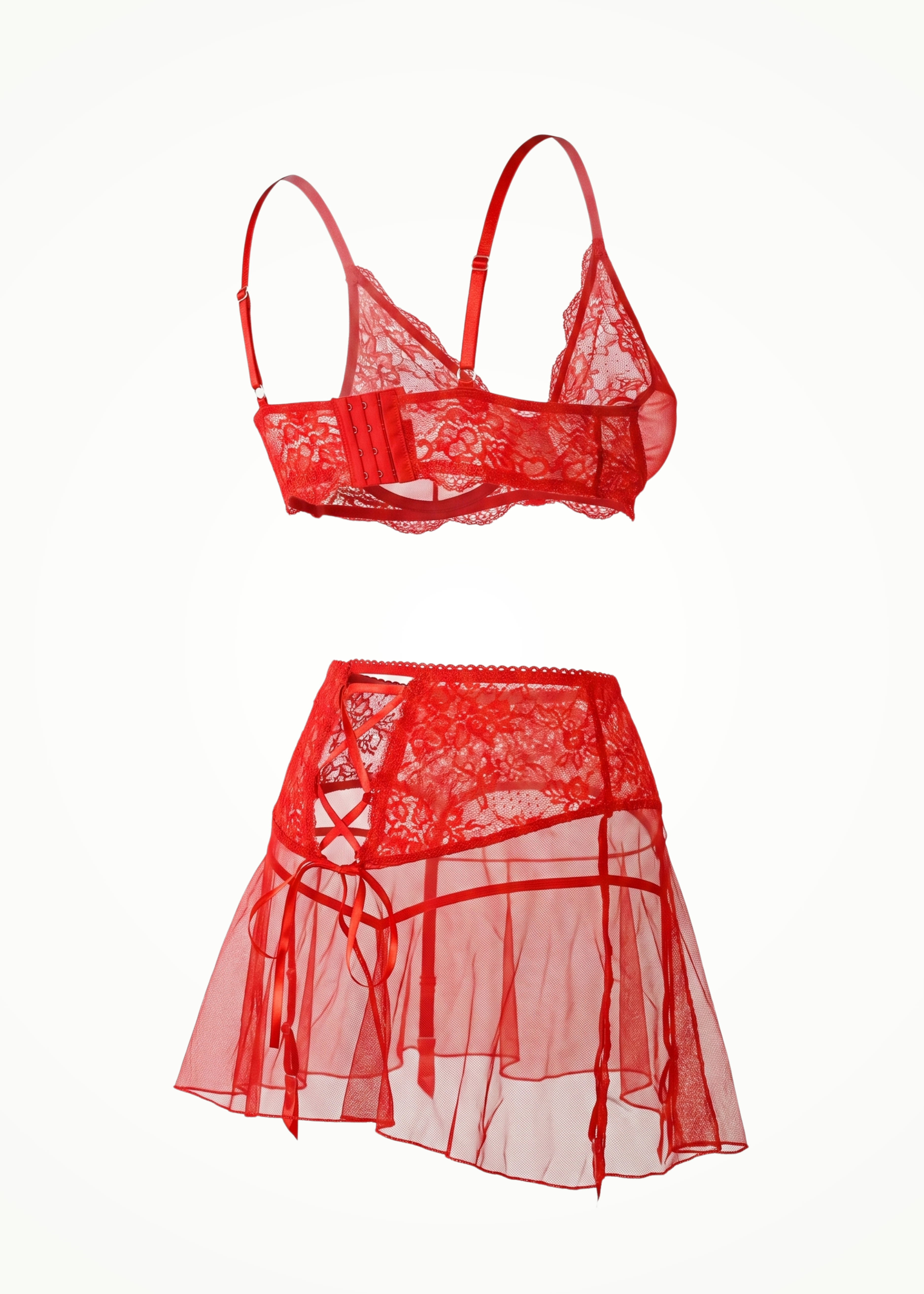red lingerie set