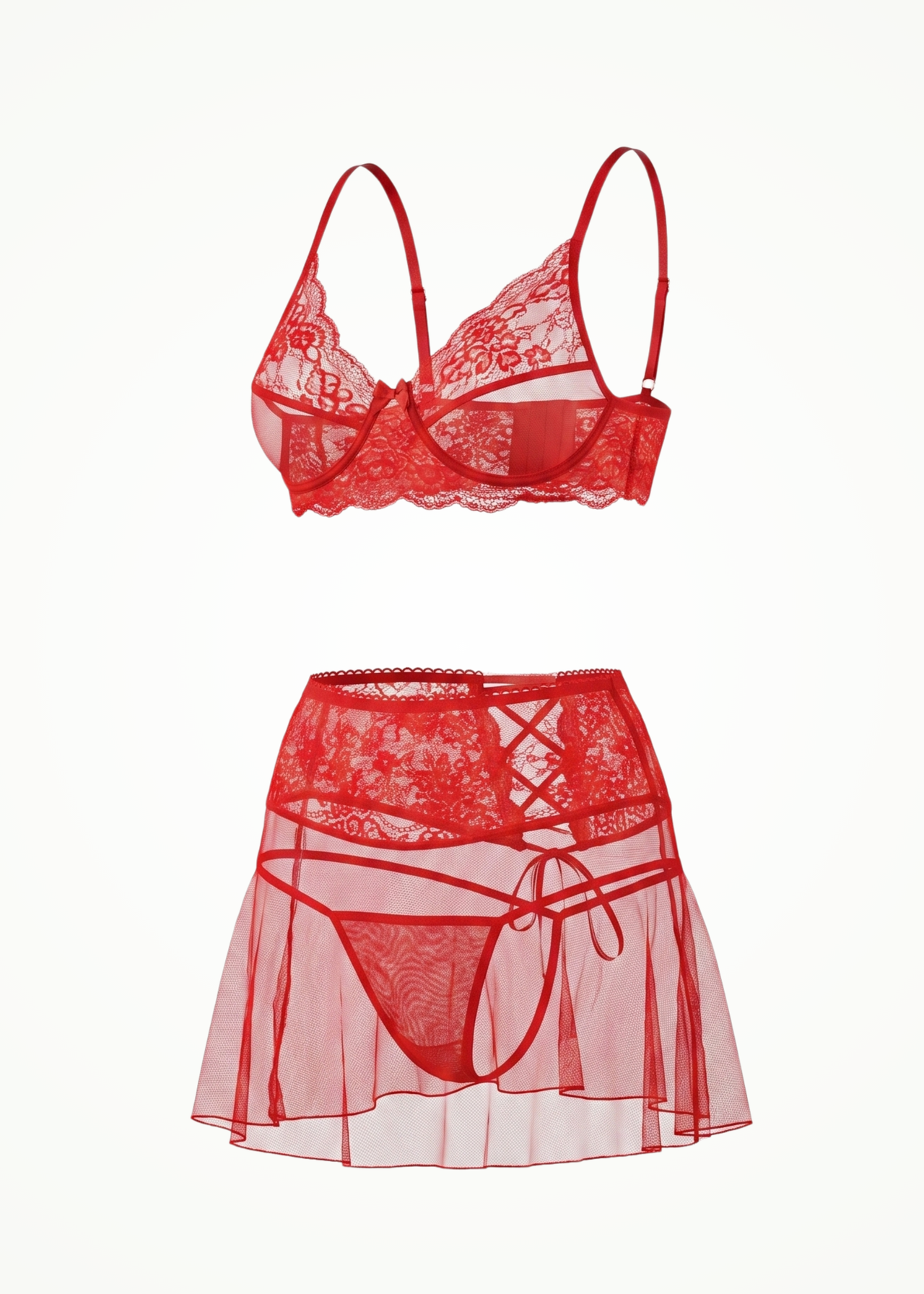 red lingerie set