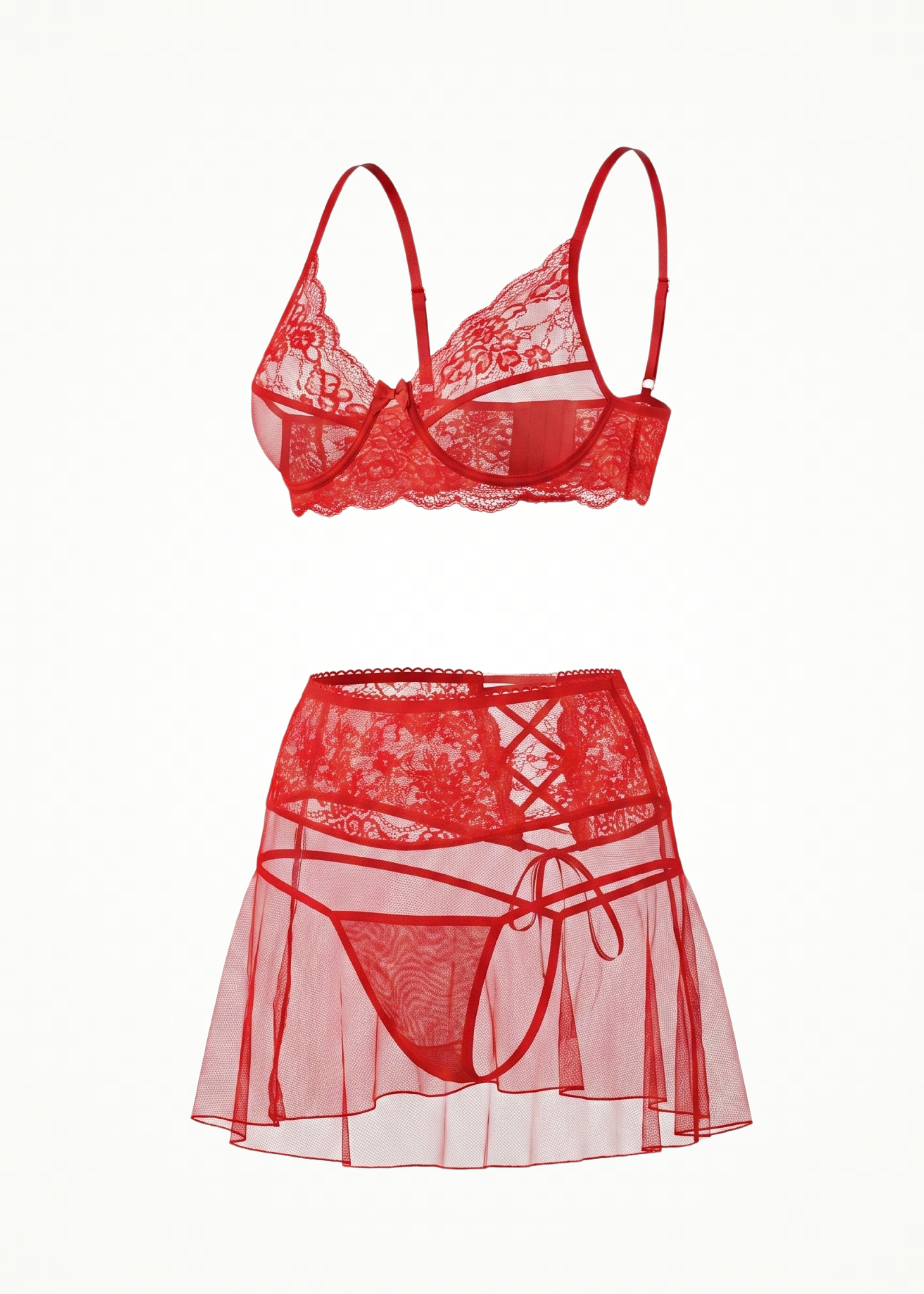 red lingerie set