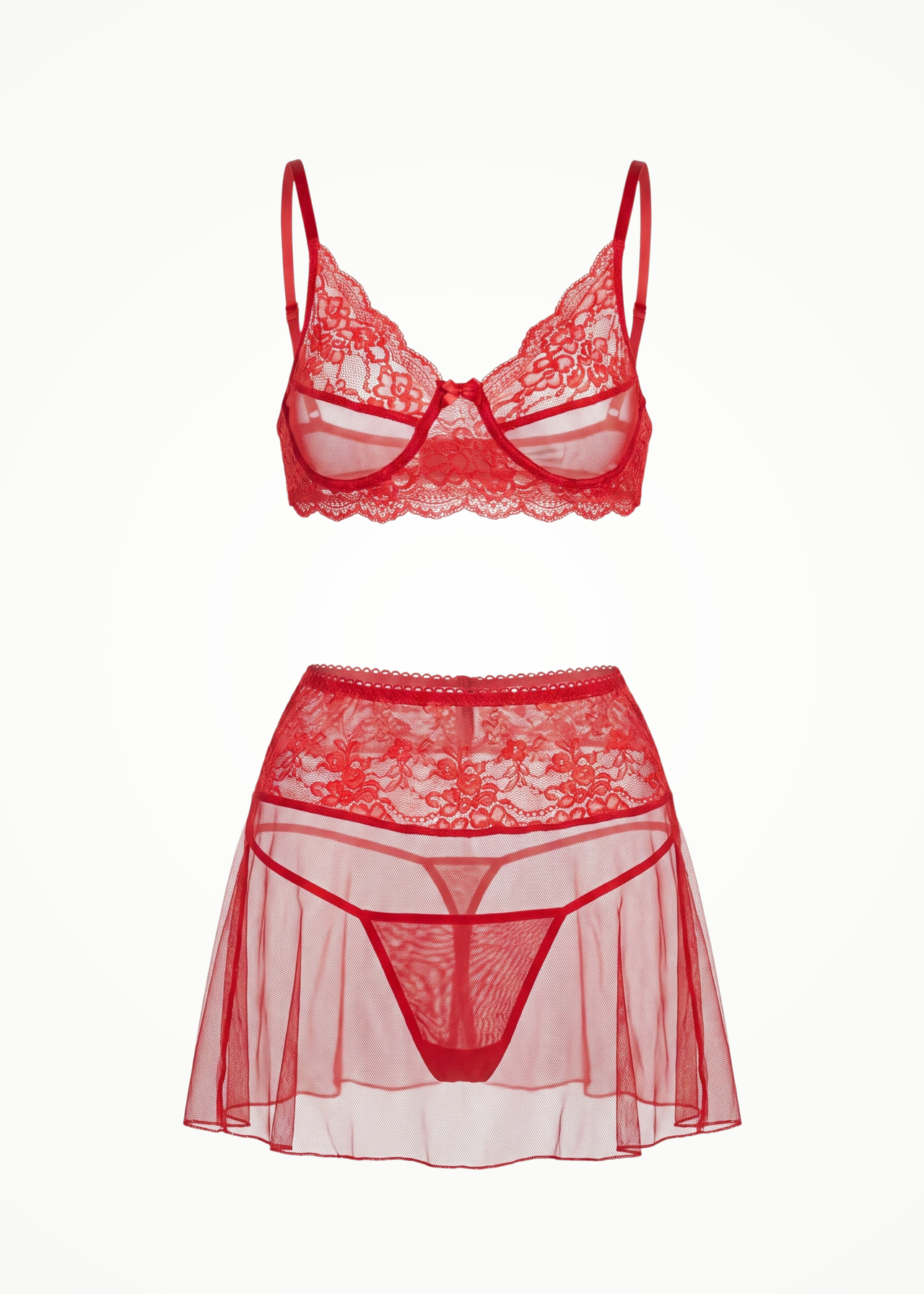 red lingerie set