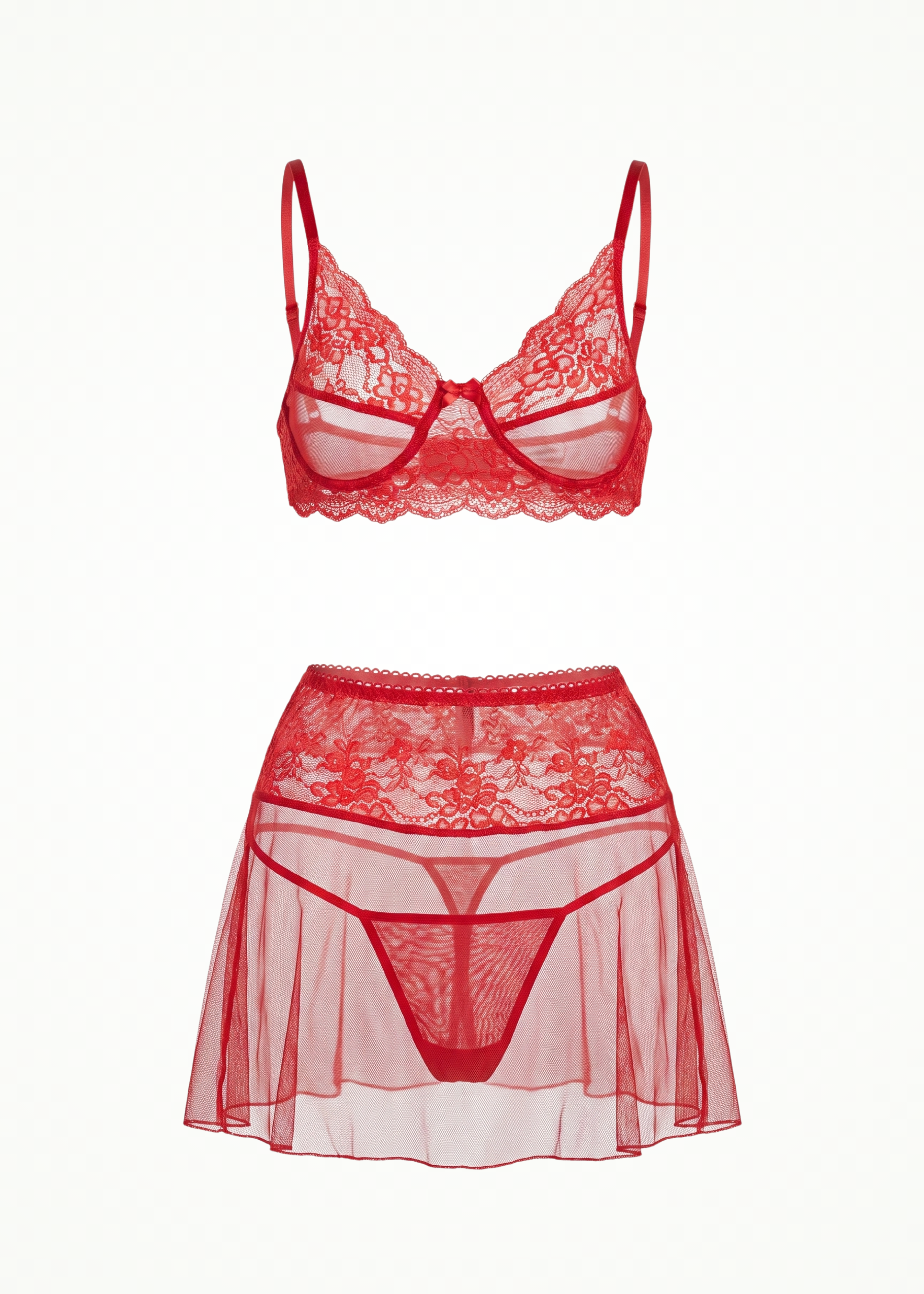 red lingerie set