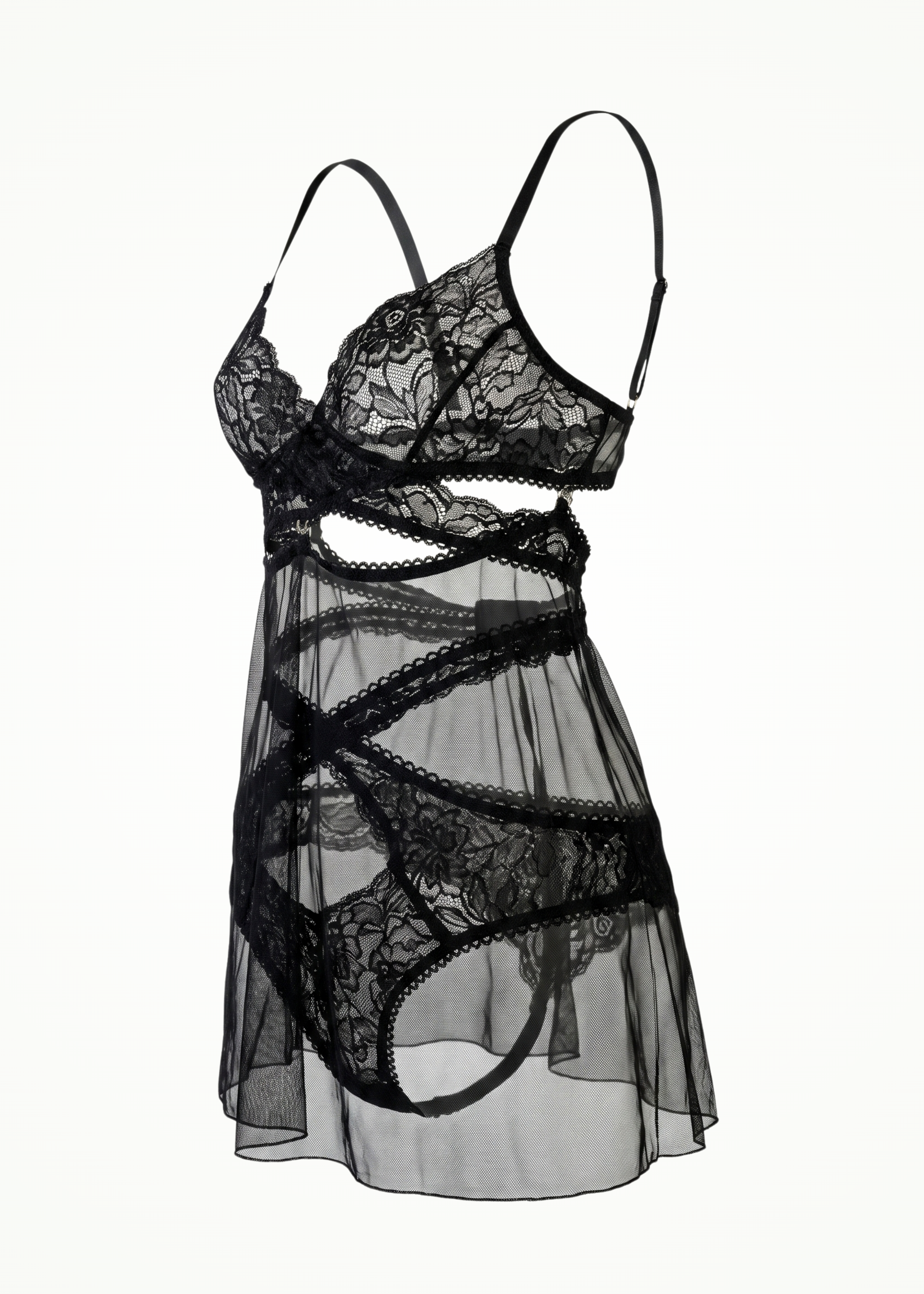 black lace lingerie set