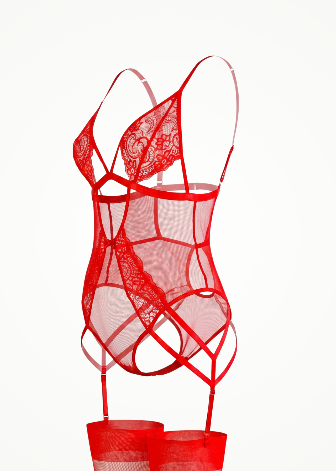 red lingerie set