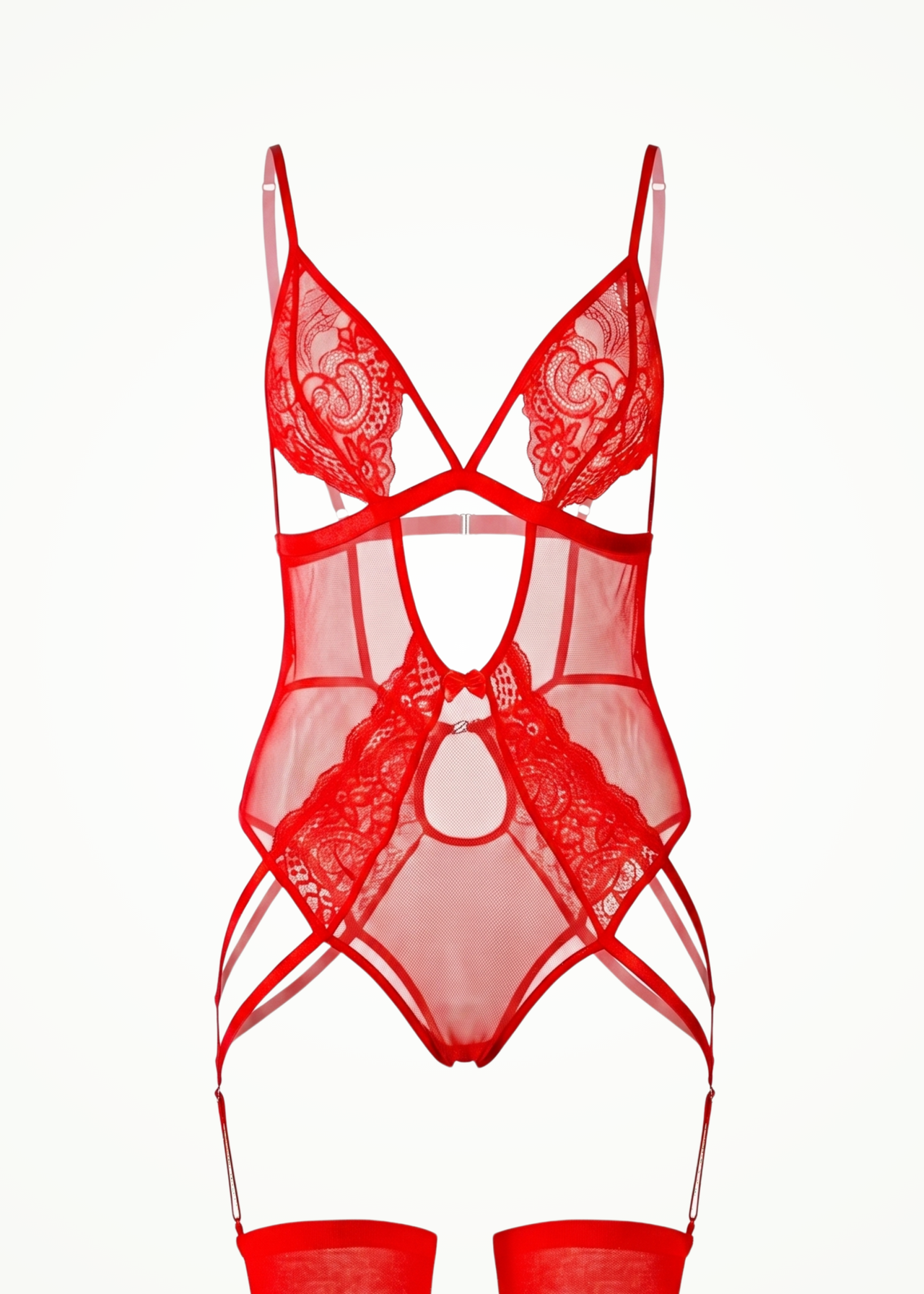 red lingerie set