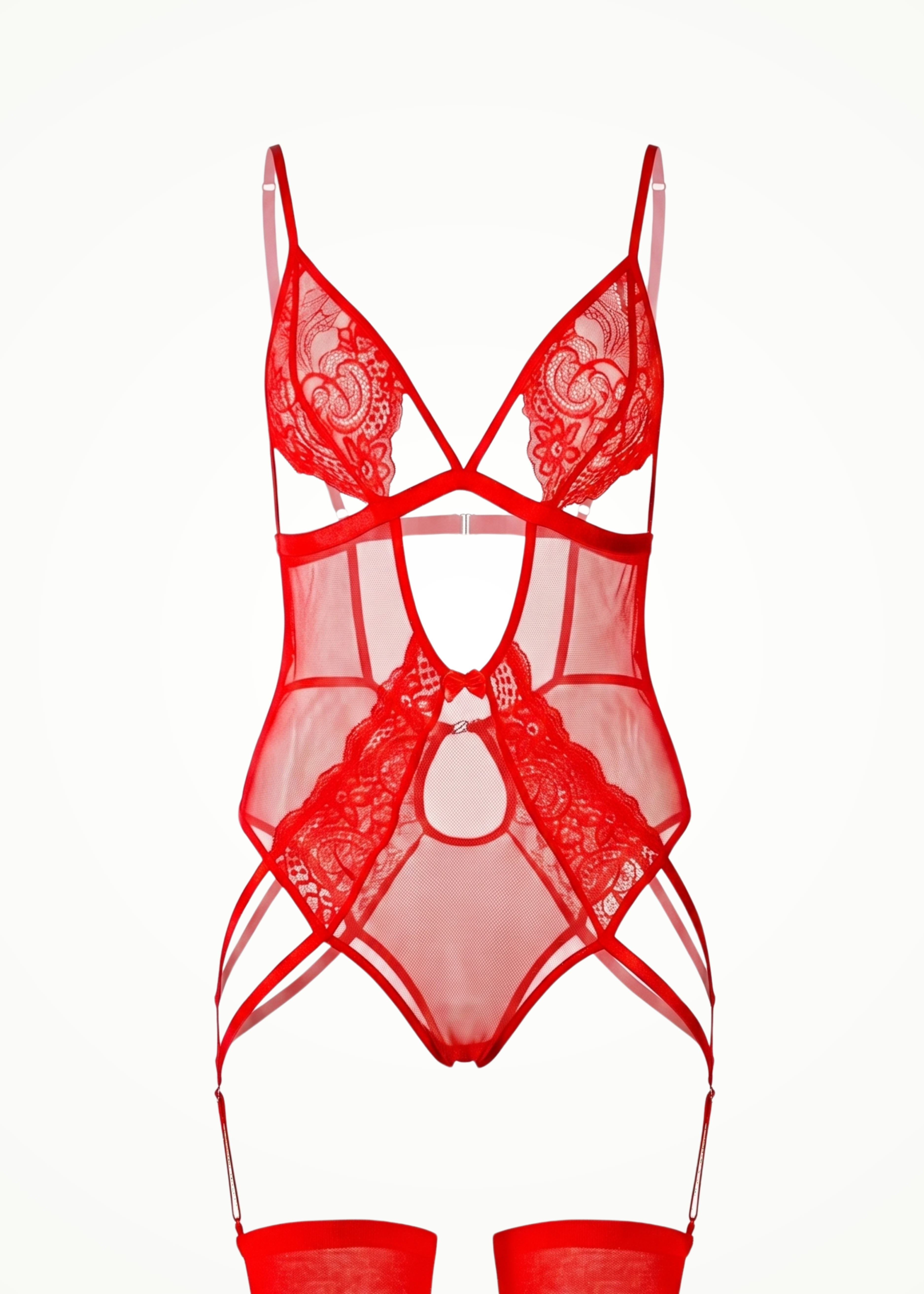 red lingerie set