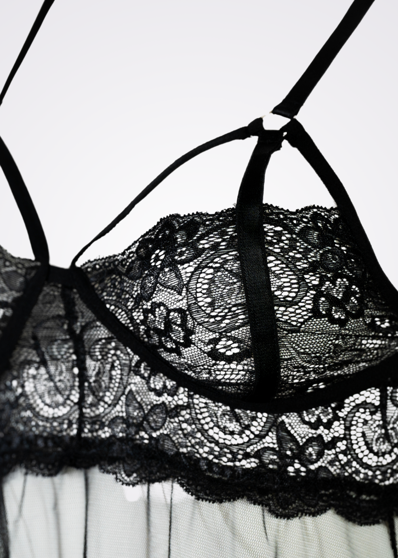black lace lingerie set