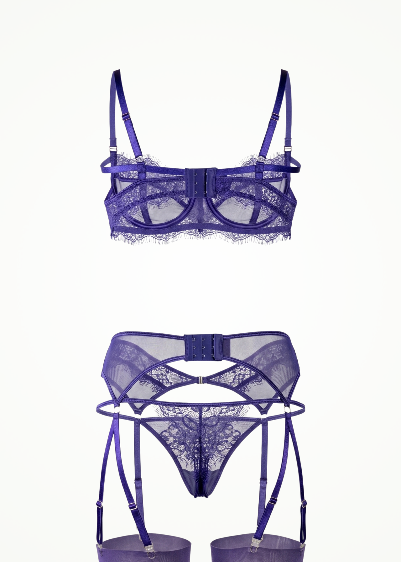 purple lace lingerie set