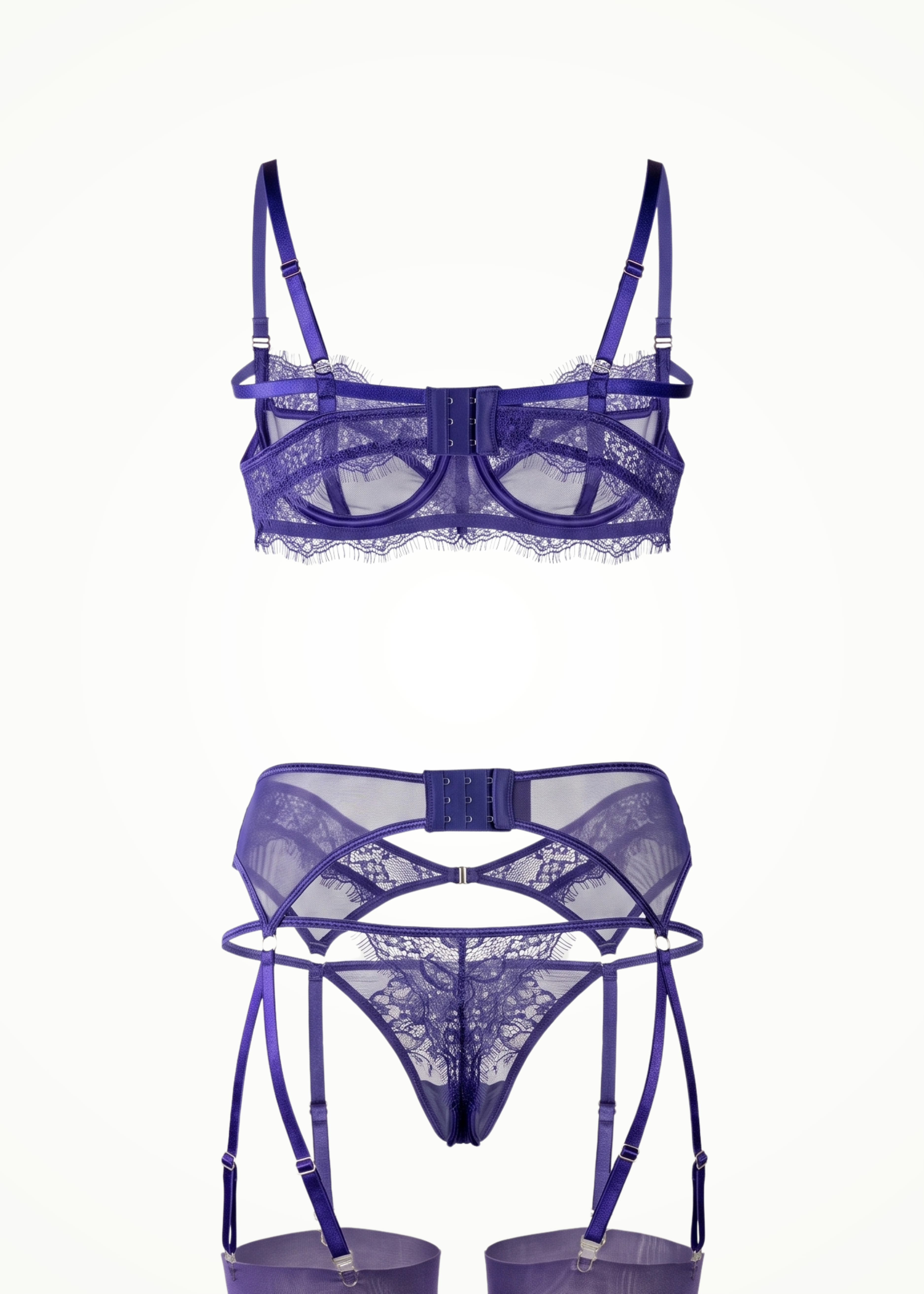 purple lace lingerie set