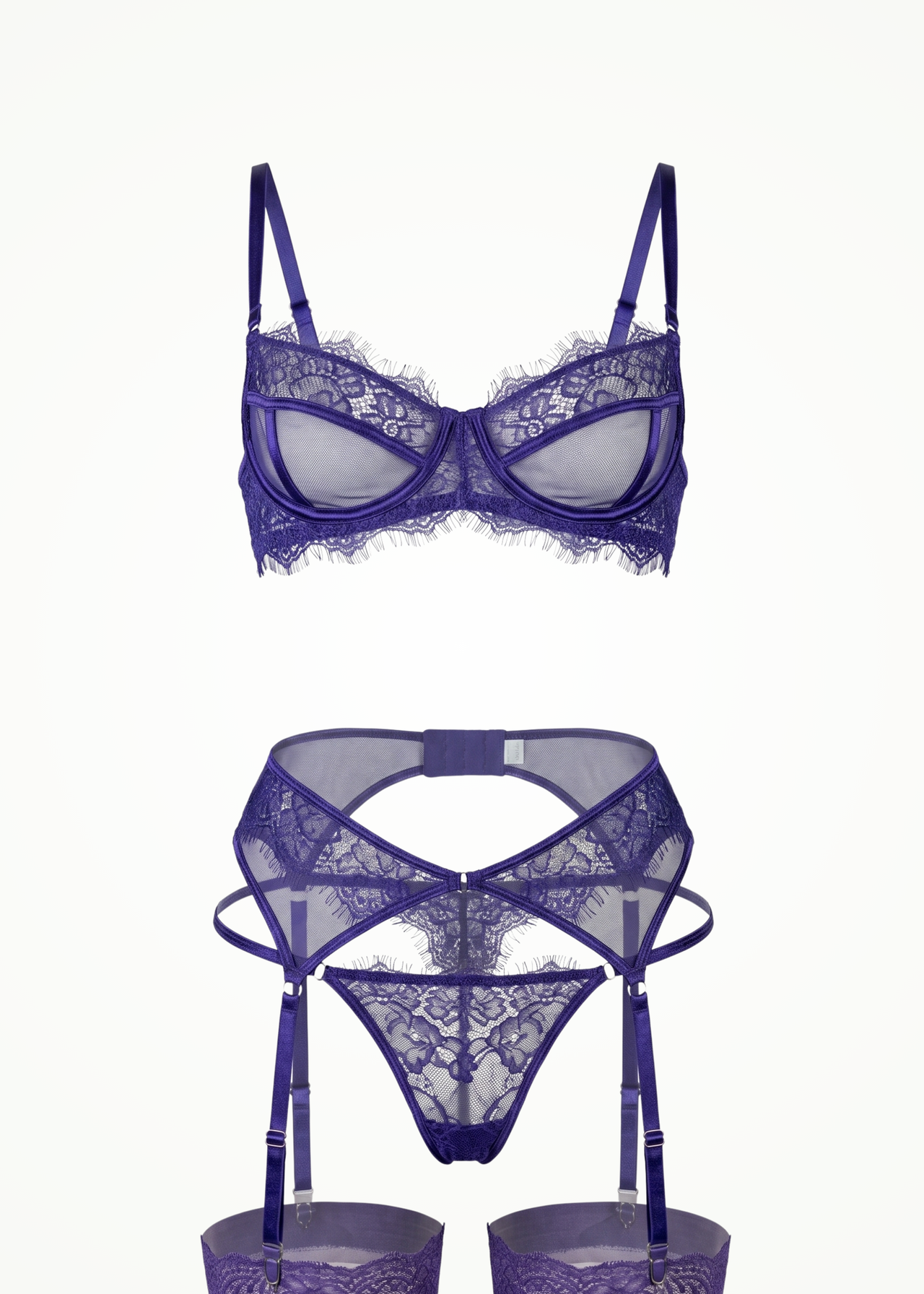 purple lace lingerie set