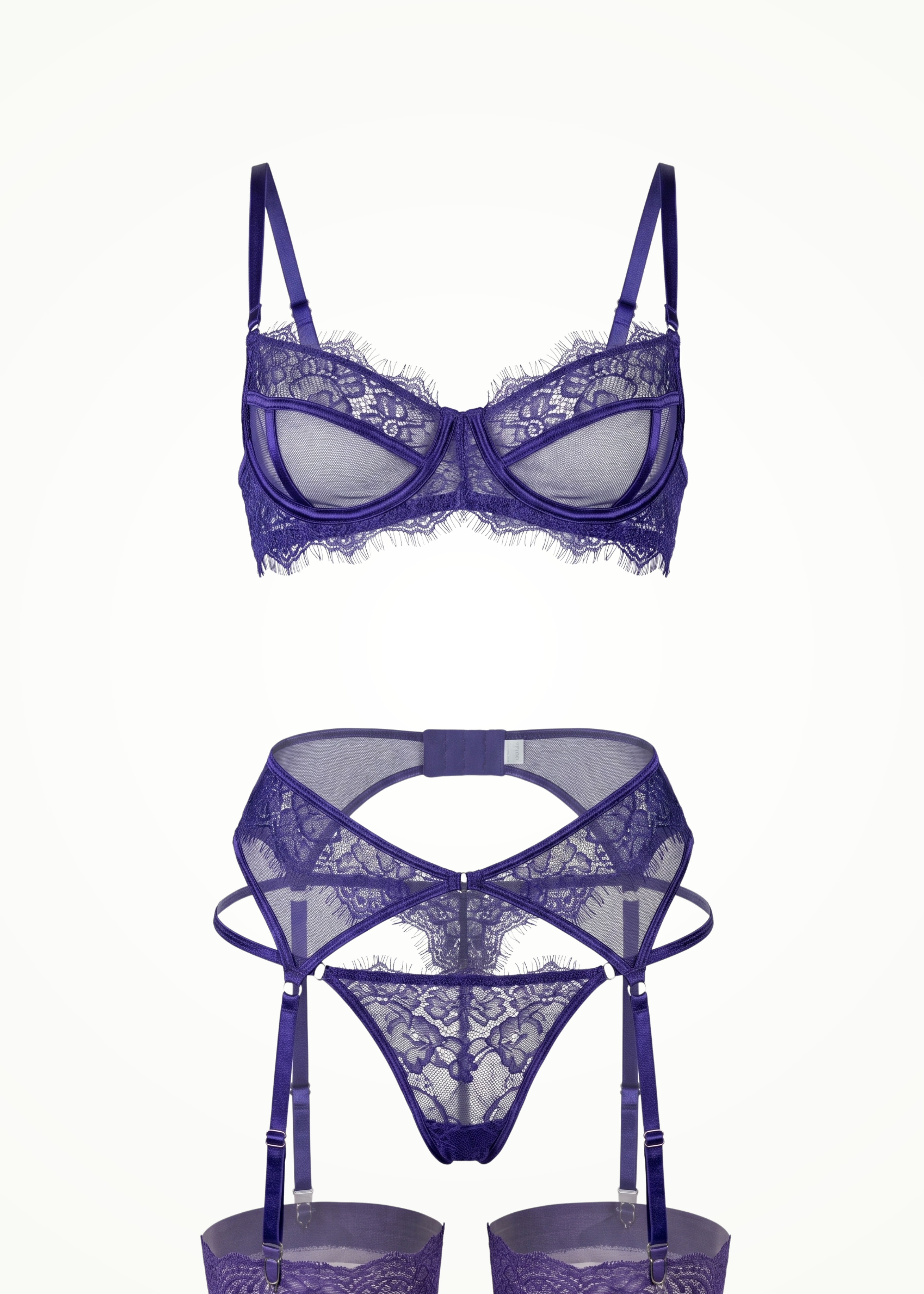 purple lace lingerie set